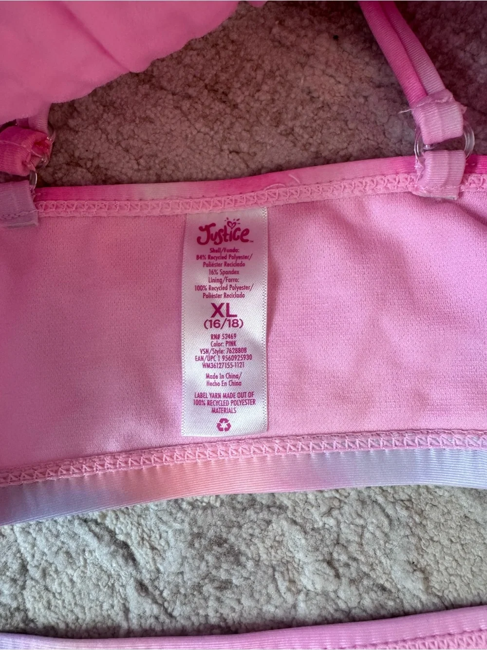 Girls' Pink Tie-Dye Two-Piece Swim Set